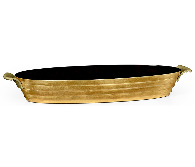 JC Modern - Luxe Collection - Stepped Gilded Oval Tray