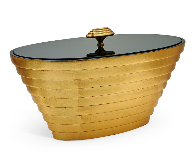 JC Modern - Luxe Collection - Stepped Gilded Oval Box