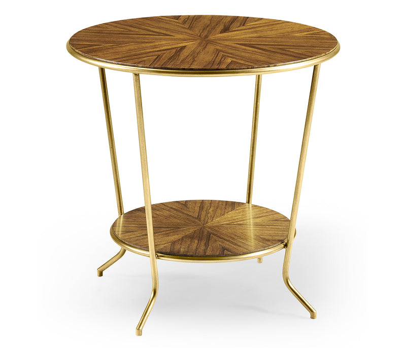 Moroccan Collection - Argentinian walnut veneered round side table