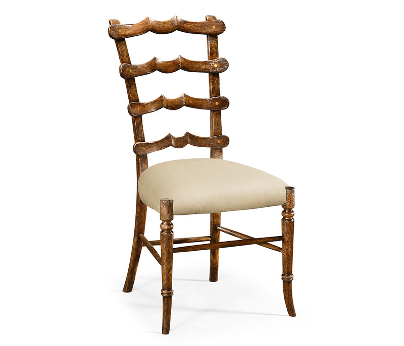 JC Edited - Huntingdon Collection - Walnut "Yoke" Ladderback Side Chair