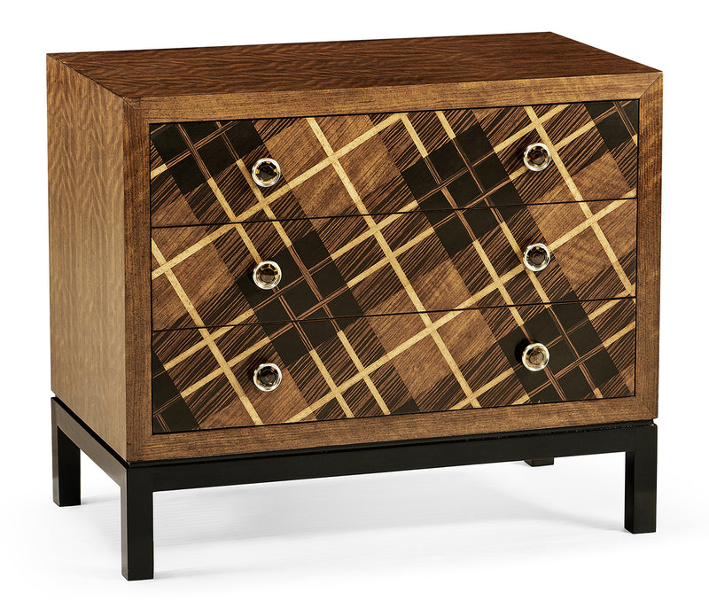 JC Modern - Alexander Julian Collection - Hand Inlaid Tartan Low Chest