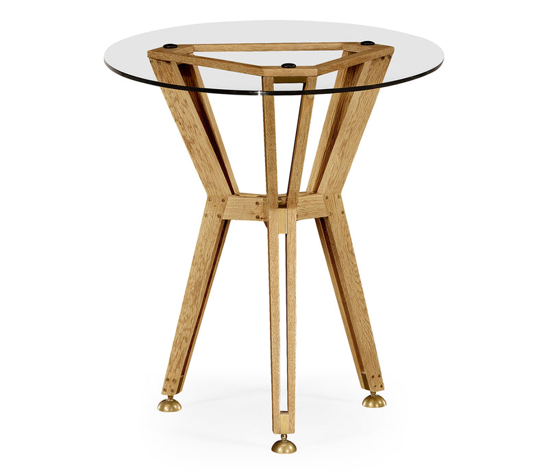 JC Edited - Architects House Collection - 24" Oak Architectural Circular Side Table