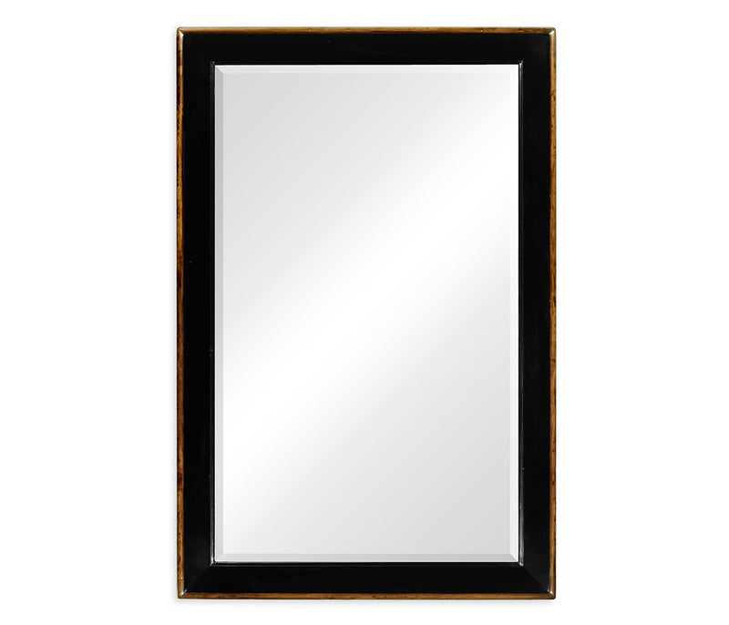 Kensington Collection - Black and walnut rectangular mirror (Small)