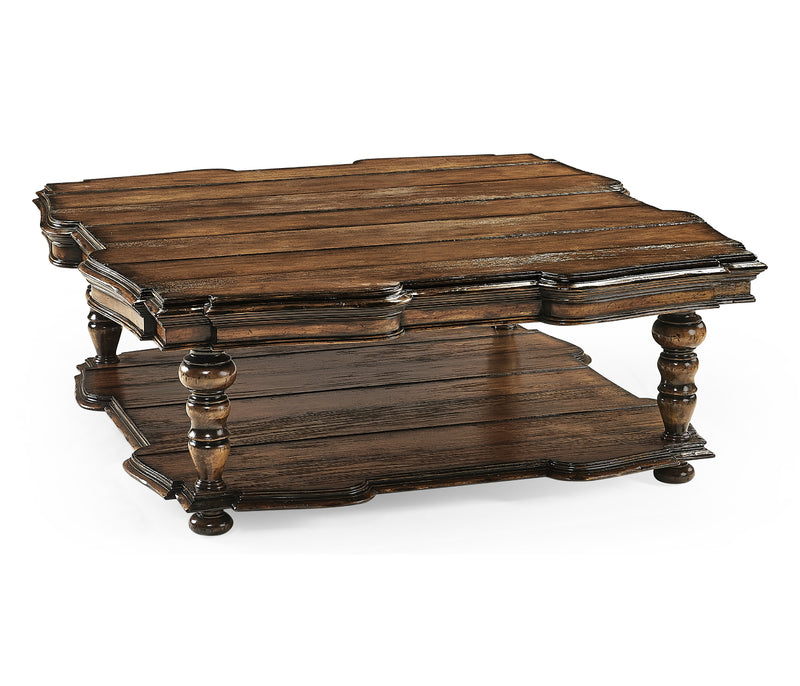 JC Edited - Artisan Collection - Square Rustic Walnut Coffee Table