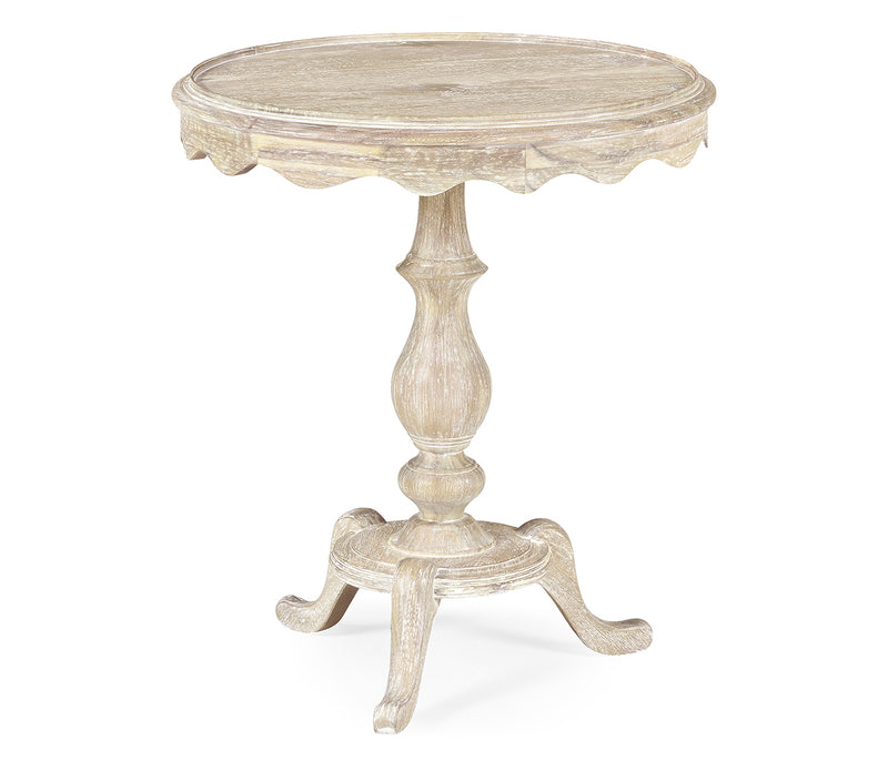 JC Edited - Artisan Collection - Round Limed Acacia Lamp Table