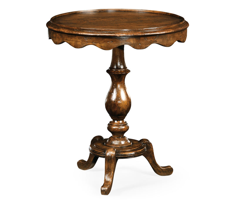 JC Edited - Artisan Collection - Round Rustic Walnut Lamp Table