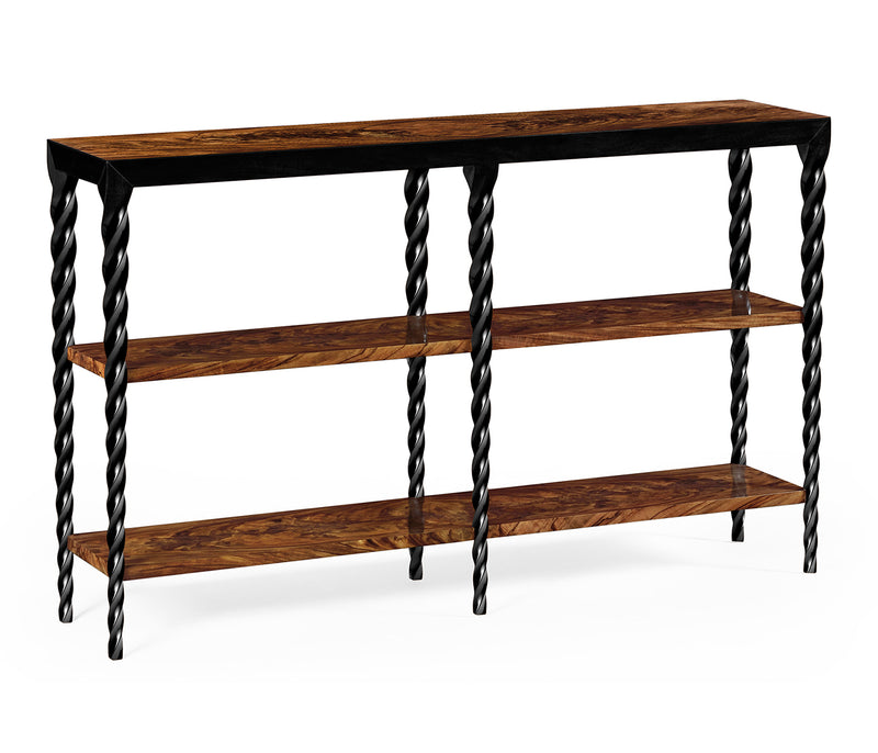 JC Modern - Twist Collection - Black Barleytwist Bookcase