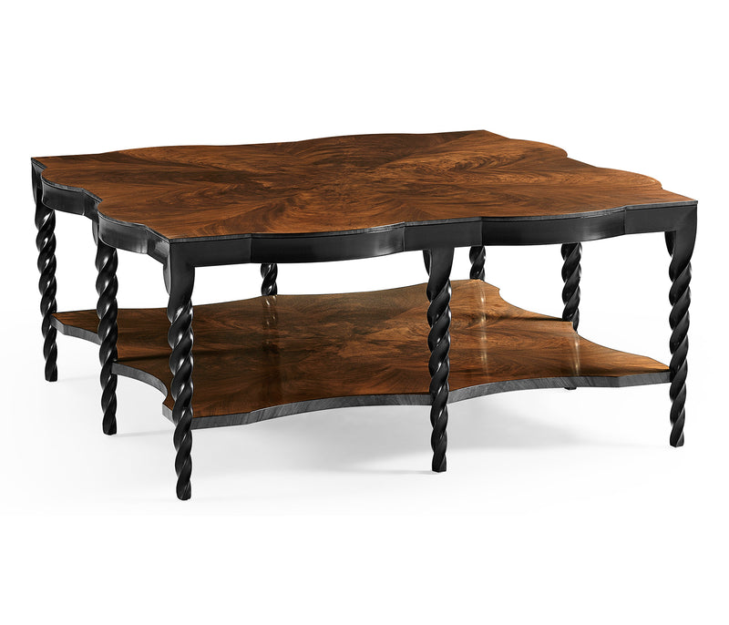 JC Modern - Twist Collection - Black Barleytwist Square Coffee Table