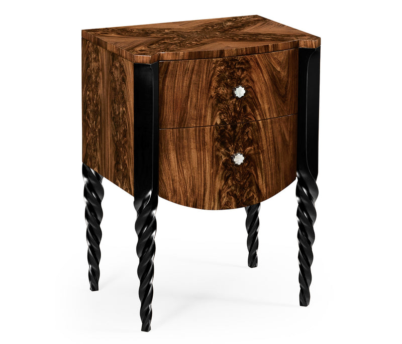 JC Modern - Twist Collection - Black Barleytwist Bedside Chest