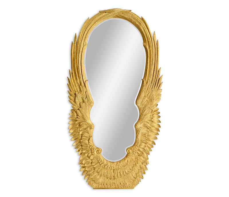 JC Modern - Icarus Collection - Classical Gilded Winged Floor Mirror