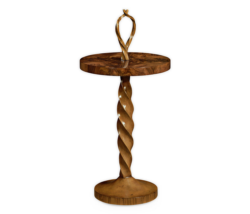 JC Modern - Twist Collection - Walnut Barleytwist Drinks Table