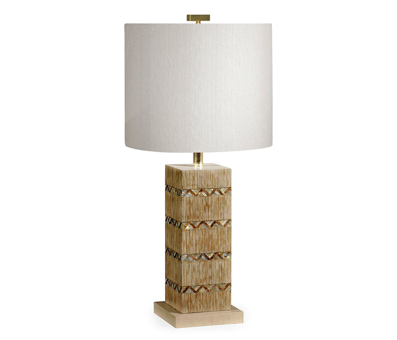 JC Modern - Alexander Julian Collection - Herringbone Shell Inlaid Lamp