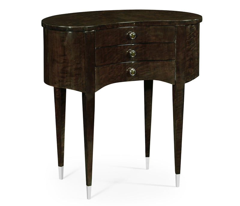 JC Modern - Belgravia Collection - Black Eucalyptus Kidney Shaped Side Table