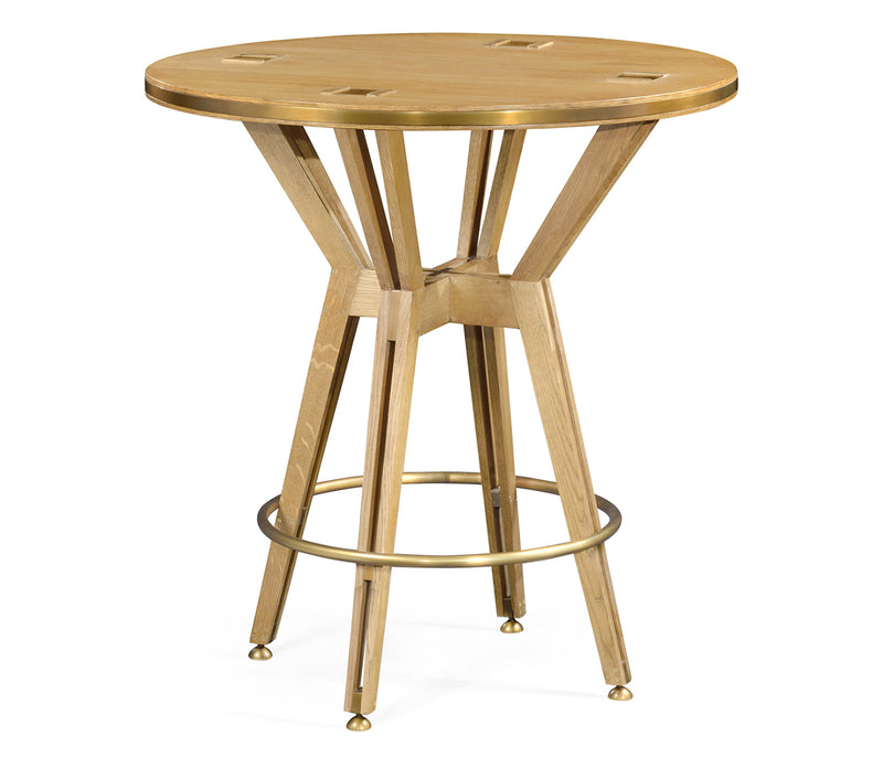 JC Edited - Architects House Collection - 36" Architectural Circular Oak Counter Table