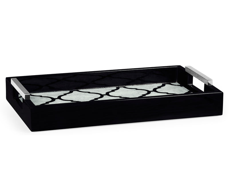 JC Modern - Indochine Collection - Rectangular Black & Eggshell Tray