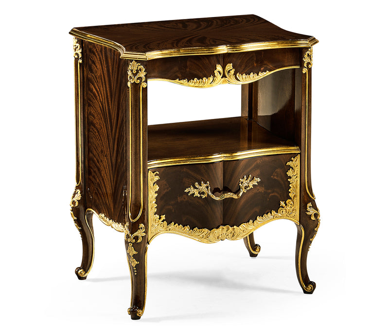 Monte Carlo Collection - Mahogany & Gilded Nightstand