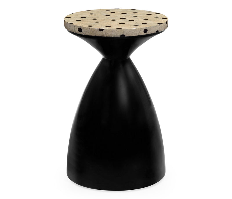 JC Modern - Eclectic Collection - Round Smoky Black & Eggshell Wine Table