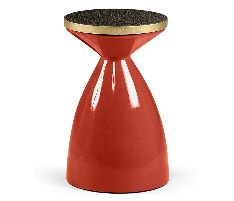 JC Modern - Eclectic Collection - Round Emperor Red & Charcoal Wine Table