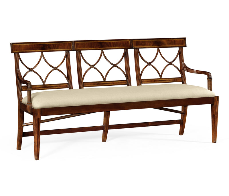 Buckingham Collection - Buckingham Three Seater Mahogany Bench