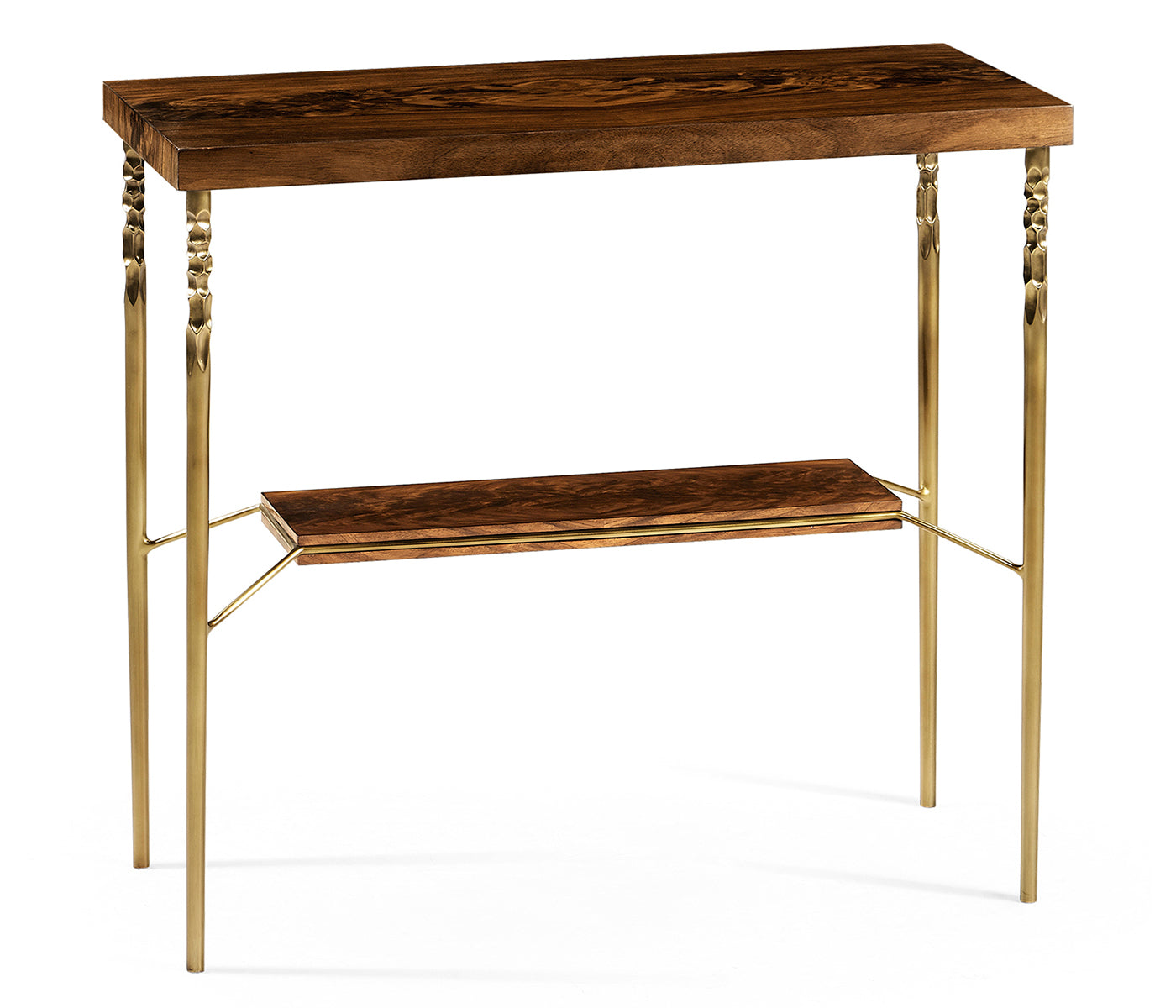 Clean & Classic Collection - Console table in Tropical walnut crotch w ...