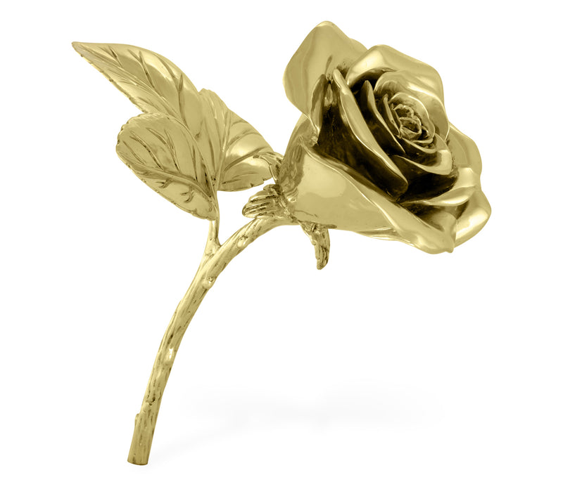 Curated Collection - Polished Brass Blooming Rose