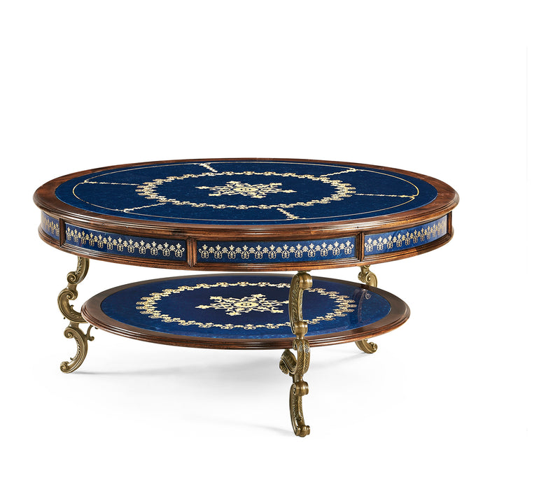 Windsor Collection - Lapis Blue Round Coffee Table