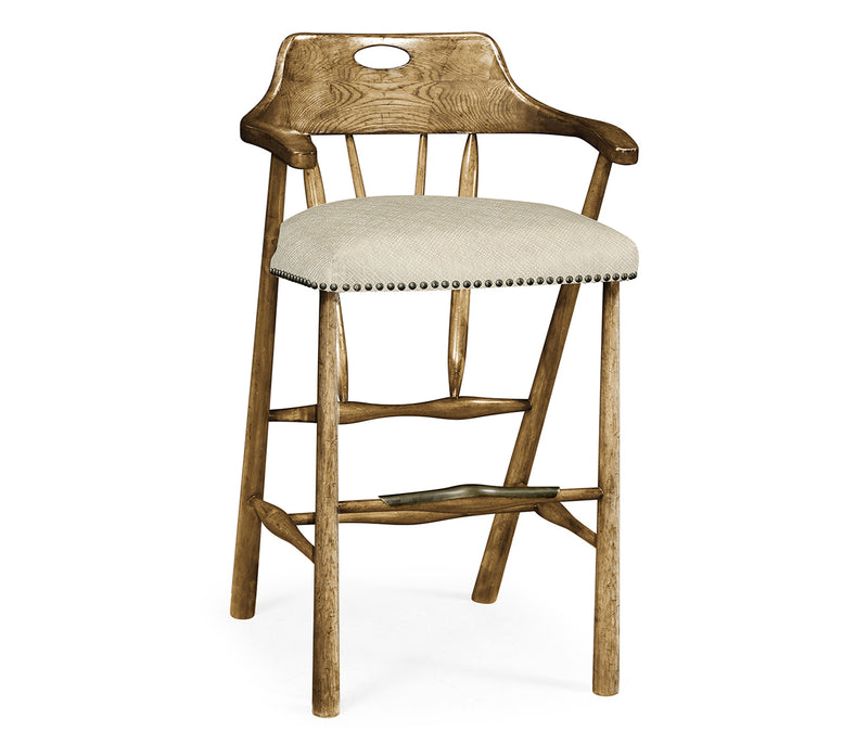 JC Edited - Casually Country Collection - Smokers Style Medium Driftwood Bar Stool