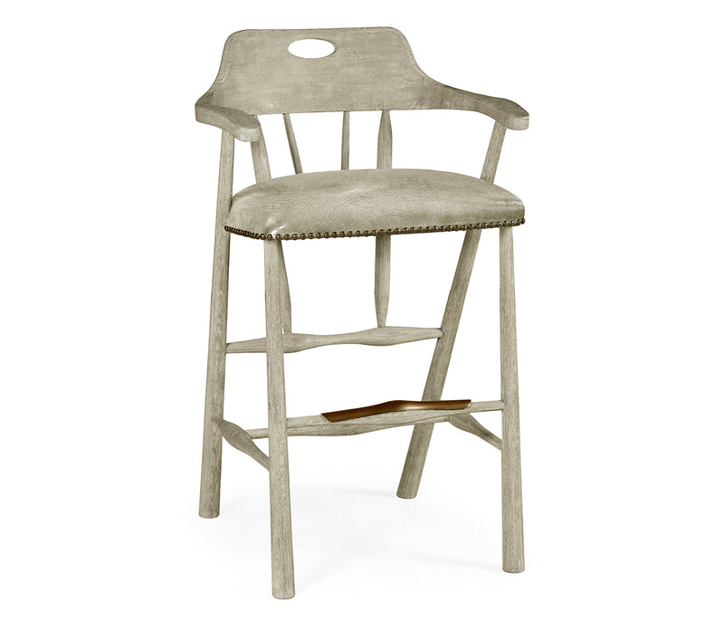 JC Edited - Casually Country Collection - Smokers Style Rustic Grey Bar Stool