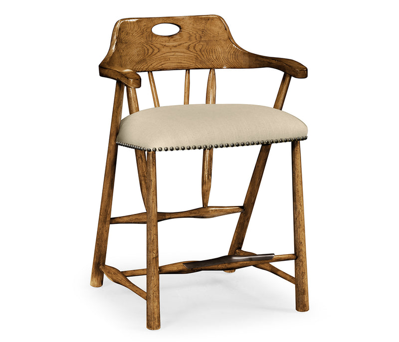 JC Edited - Sussex Collection - Smokers Style Light Brown Chestnut Counter Stool