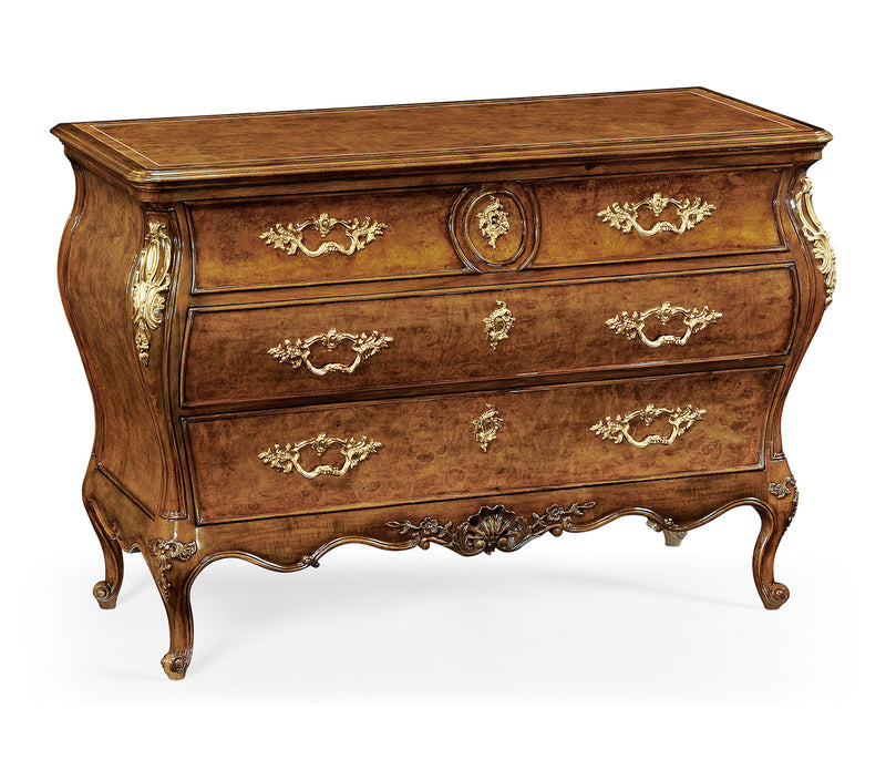 Duchess Collection - Louis XV Burl walnut chest of drawers