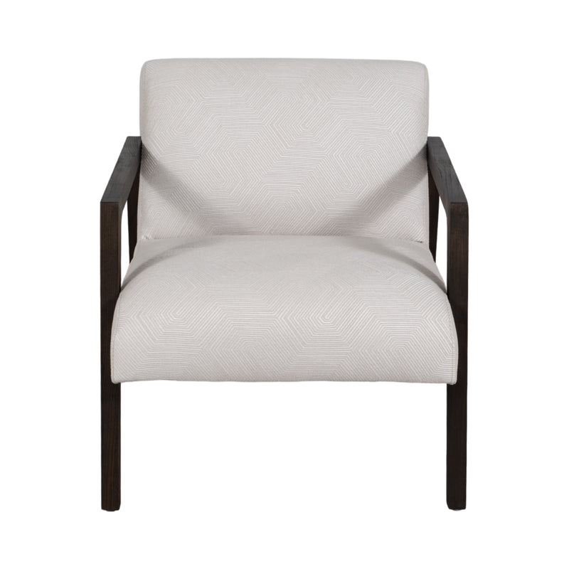 28" Brunner Accent Chair, White/black