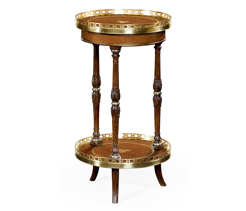 Chatsworth Collection - Mahogany and leather inlaid round lamp table