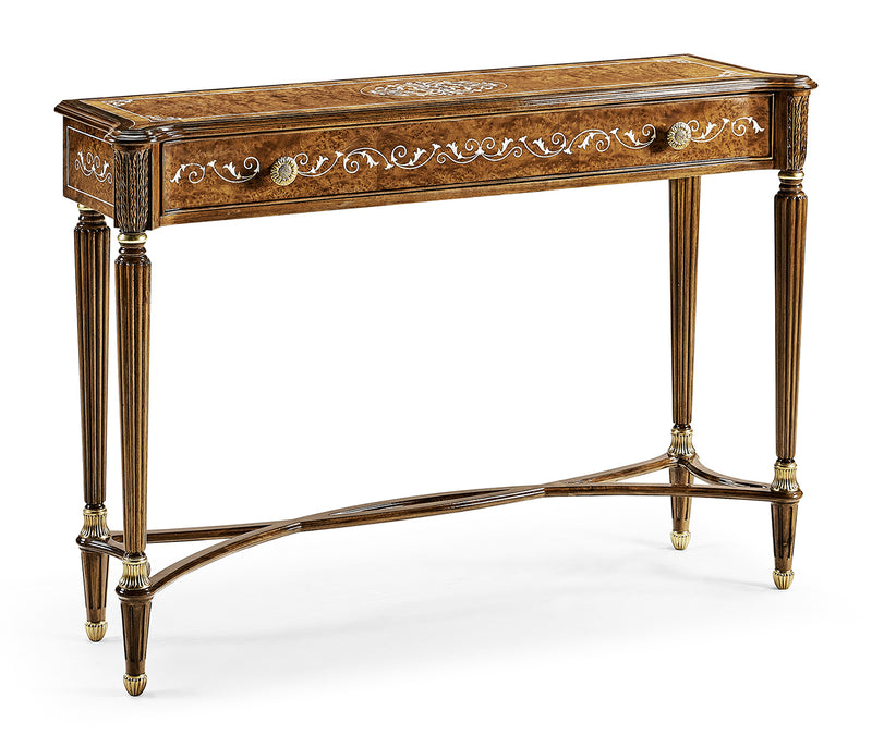 Duchess Collection - Burl & mother of pearl console