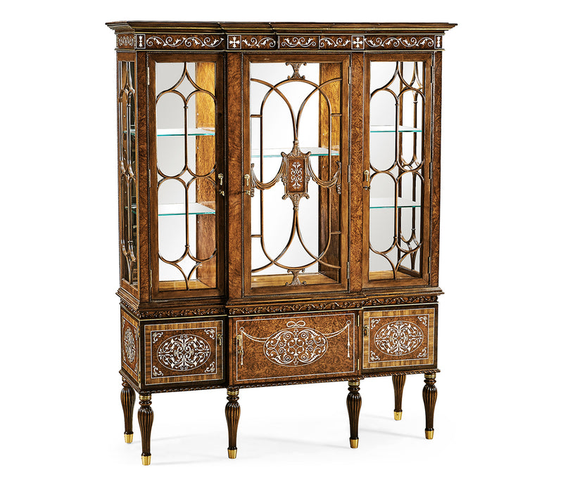 Duchess Collection - Burl & Mother of Pearl Display Cabinet