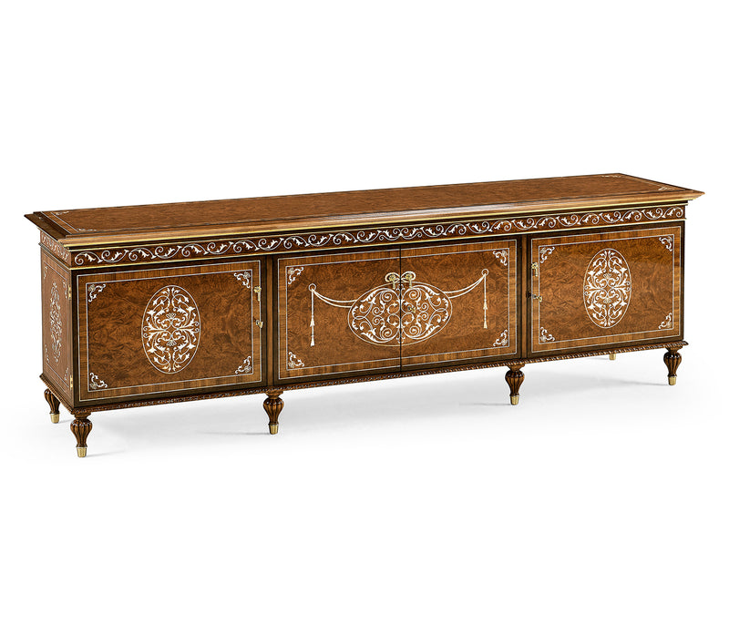 Duchess Collection - Low Burr & Mother of Pearl Entertainment Unit