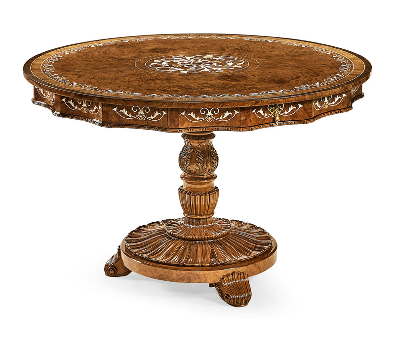 Duchess Collection - Burl & mother of pearl centre table