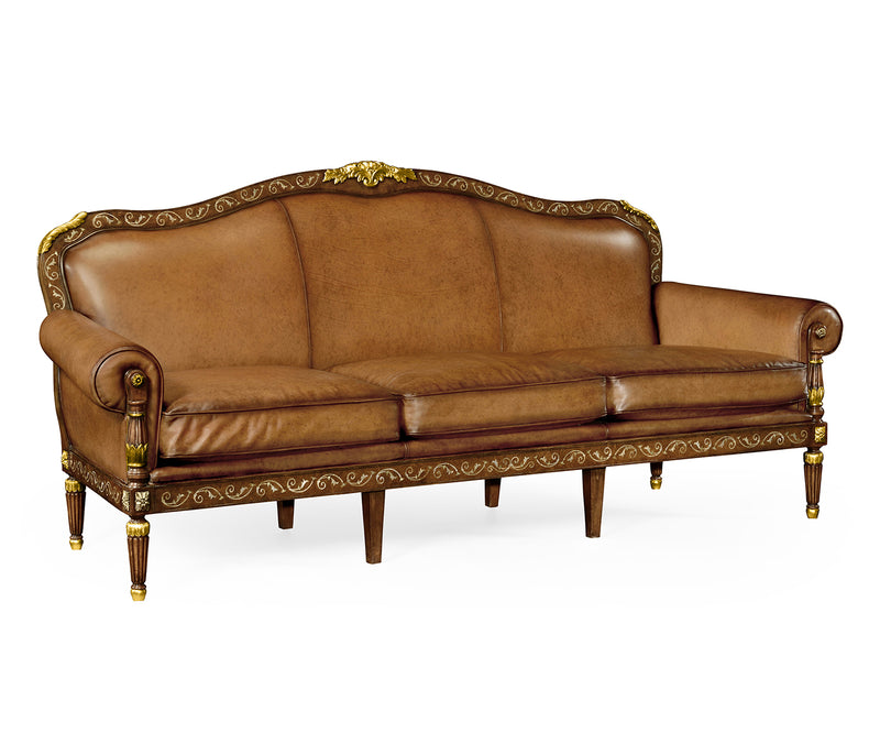 Duchess Collection - Burl & Mother of Pearl Inlaid Three-Seater Sofa