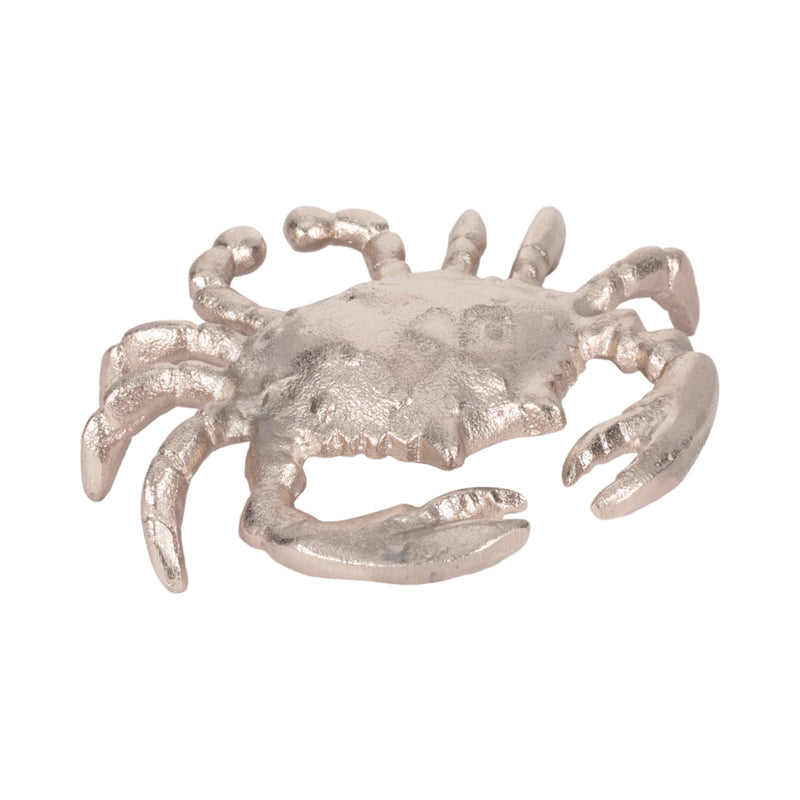 Metal, 7" Crab Deco Silver