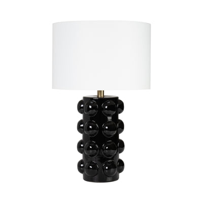 Ceramic 22" Bubble Table Lamp, Black