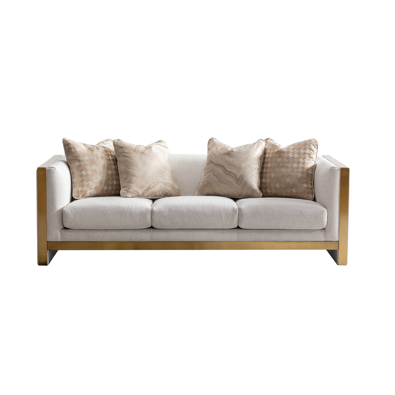 Coastal Comfort Beige Sofa Set