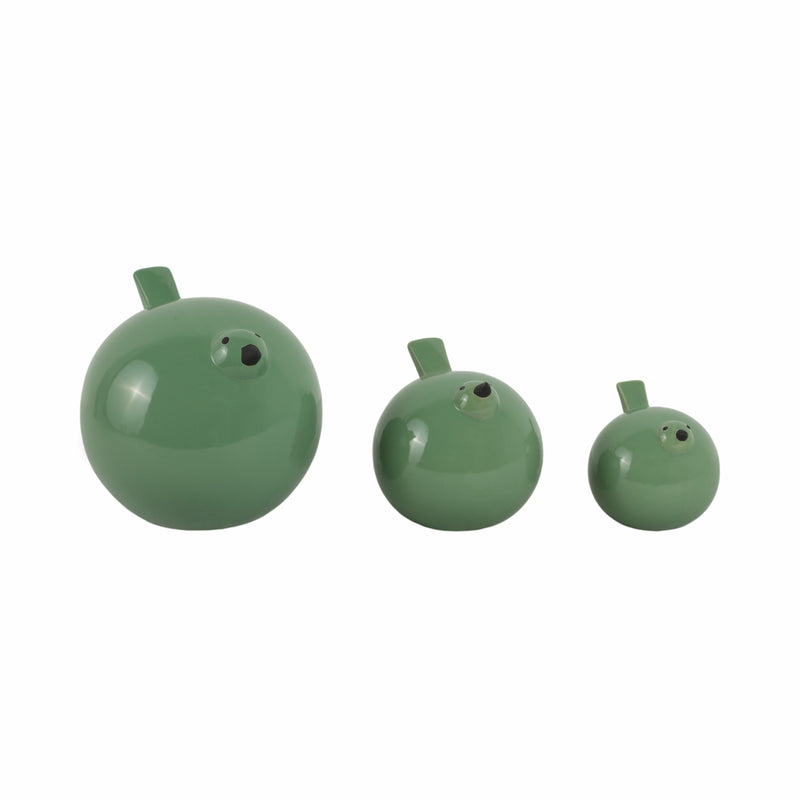 CER, S/3 BIRDS 8", DRK SAGE GREEN