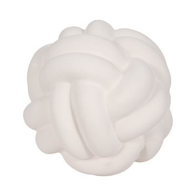 9" Knot Orb Rough Texture, White