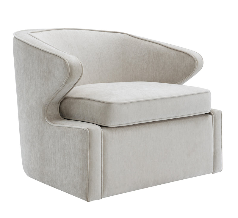 32" Karlsson Swivel Accent Chair, Ivory