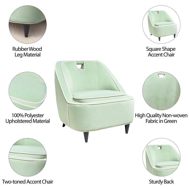 TWO-TONED ACCENT CHAIR - GREEN KD