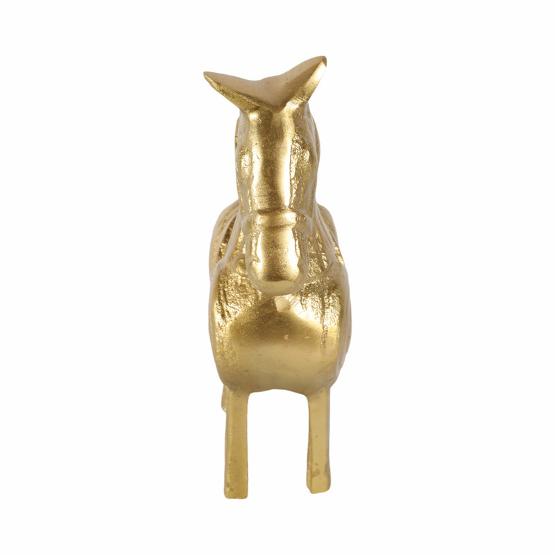 Metal, 9" Funky Horse, Gold