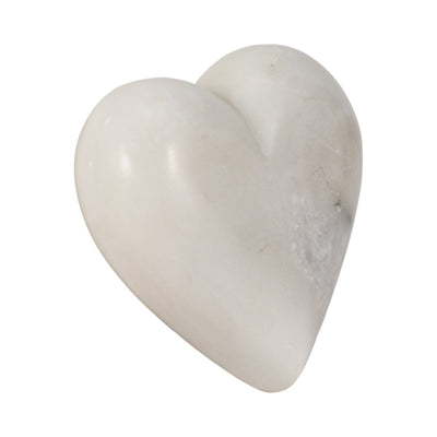 MARBLE, 5" HEART, WHITE