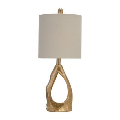 Resin 24" Organic Table Lamp, Gold