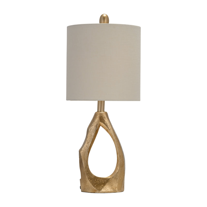 Resin 24" Organic Table Lamp, Gold