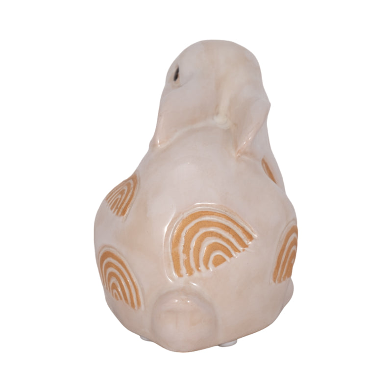 CER, 5" BUNNY WITH ARCH DESIGN, IVORY