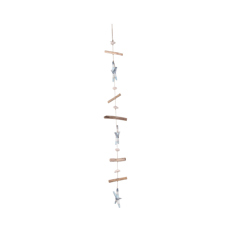 DRIFTWOOD, 39"L STAR HANGINGS, MULTI